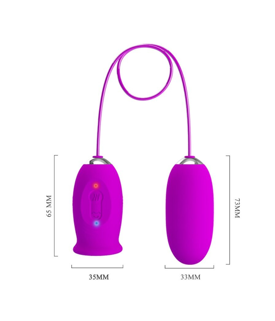 PRETTY LOVE - VIBRATEUR RECHARGEABLE DAISY DUAL EGG VIOLET