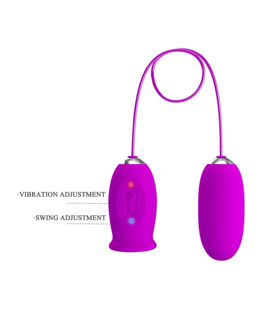PRETTY LOVE - VIBRATEUR RECHARGEABLE DAISY DUAL EGG VIOLET