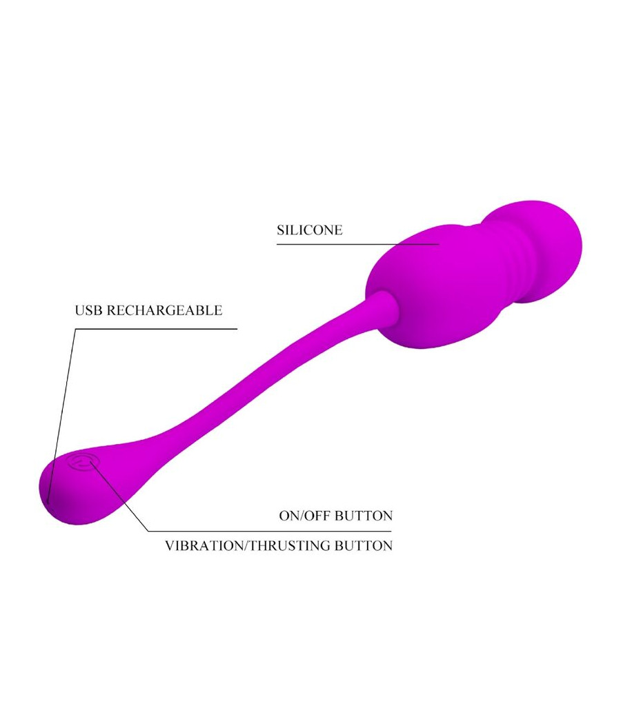 PRETTY LOVE - CALLIE PURPLE RECHARGEABLE VIBRATING EGG