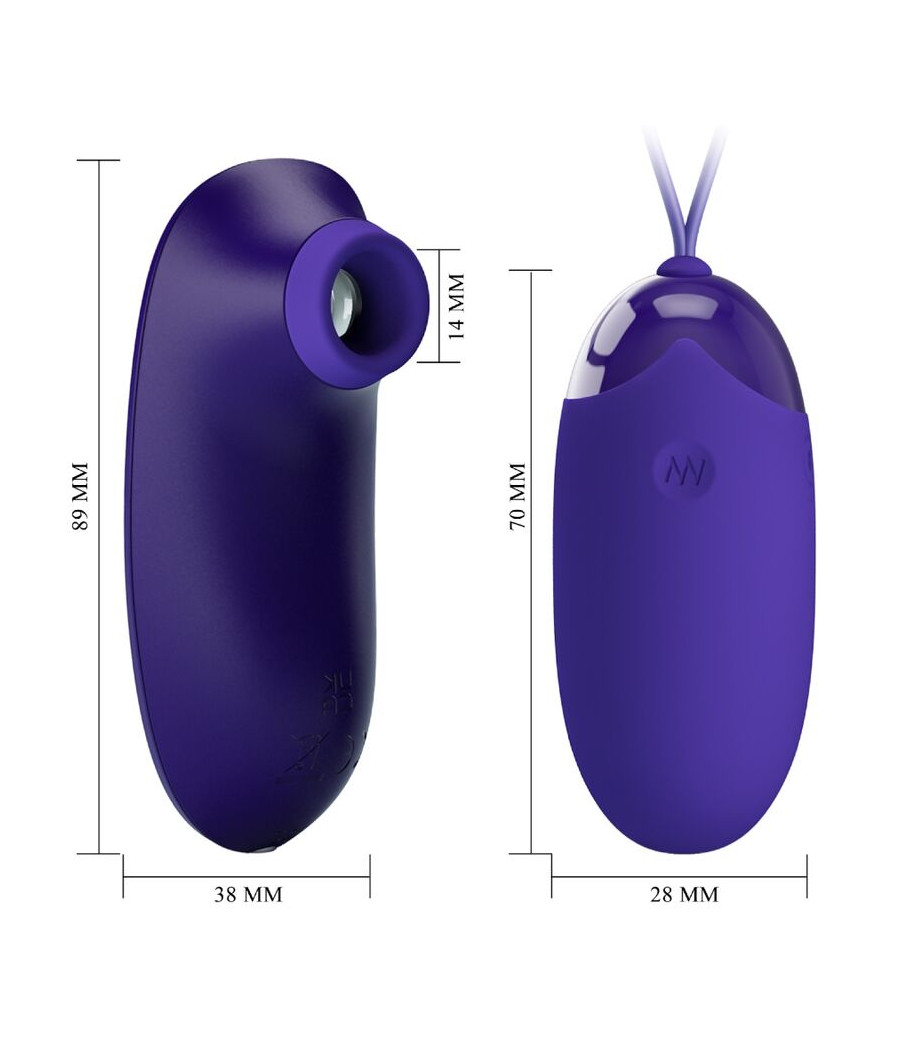 PRETTY LOVE - STIMOLATORE E UOVO PORTATILE