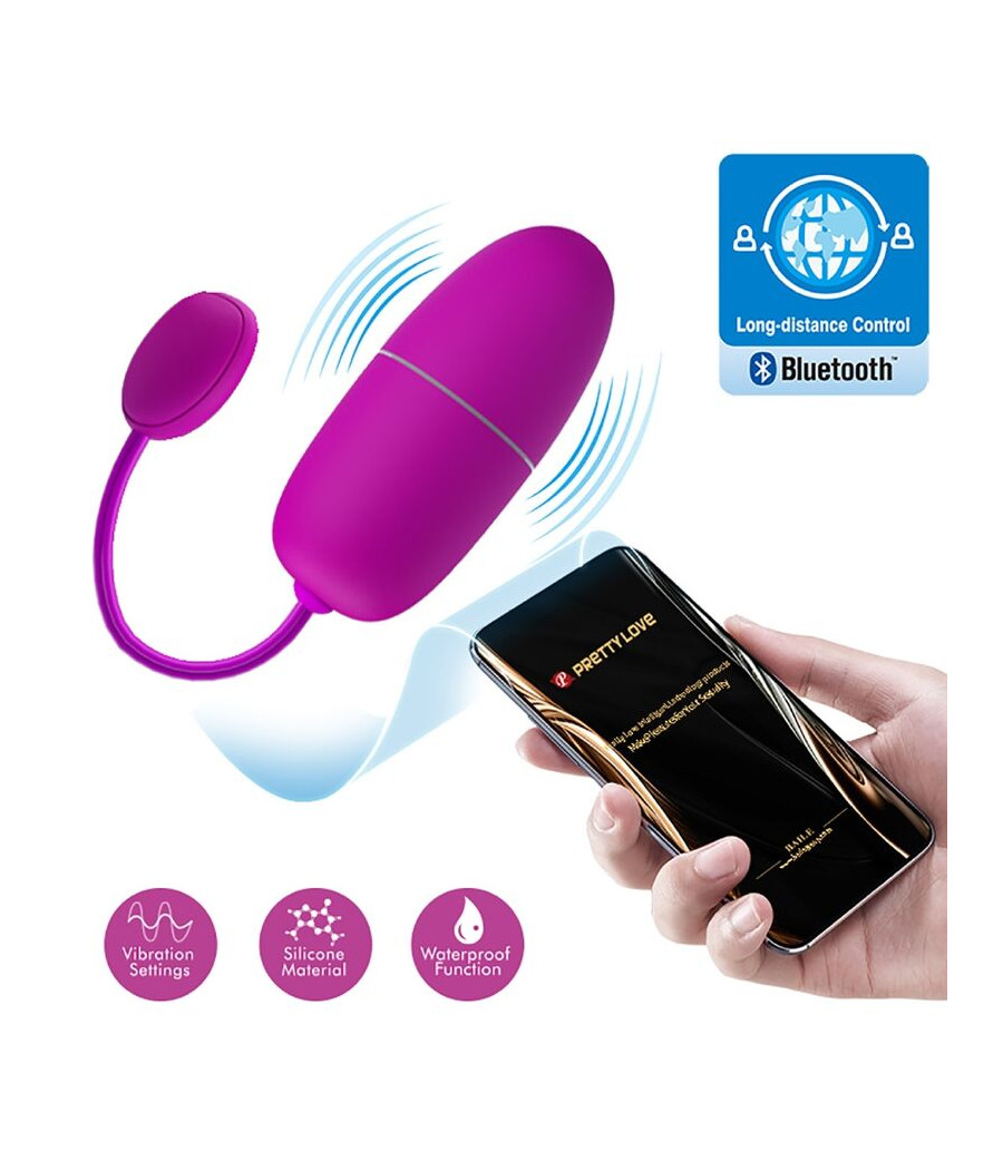 PRETTY LOVE - VIBRIERENDES EI DER NYMPHE, APP-GESTEUERT, LILA