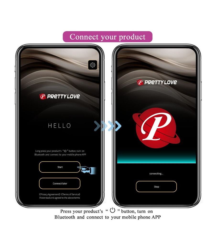 PRETTY LOVE - VIBRIERENDES EI DER NYMPHE, APP-GESTEUERT, LILA