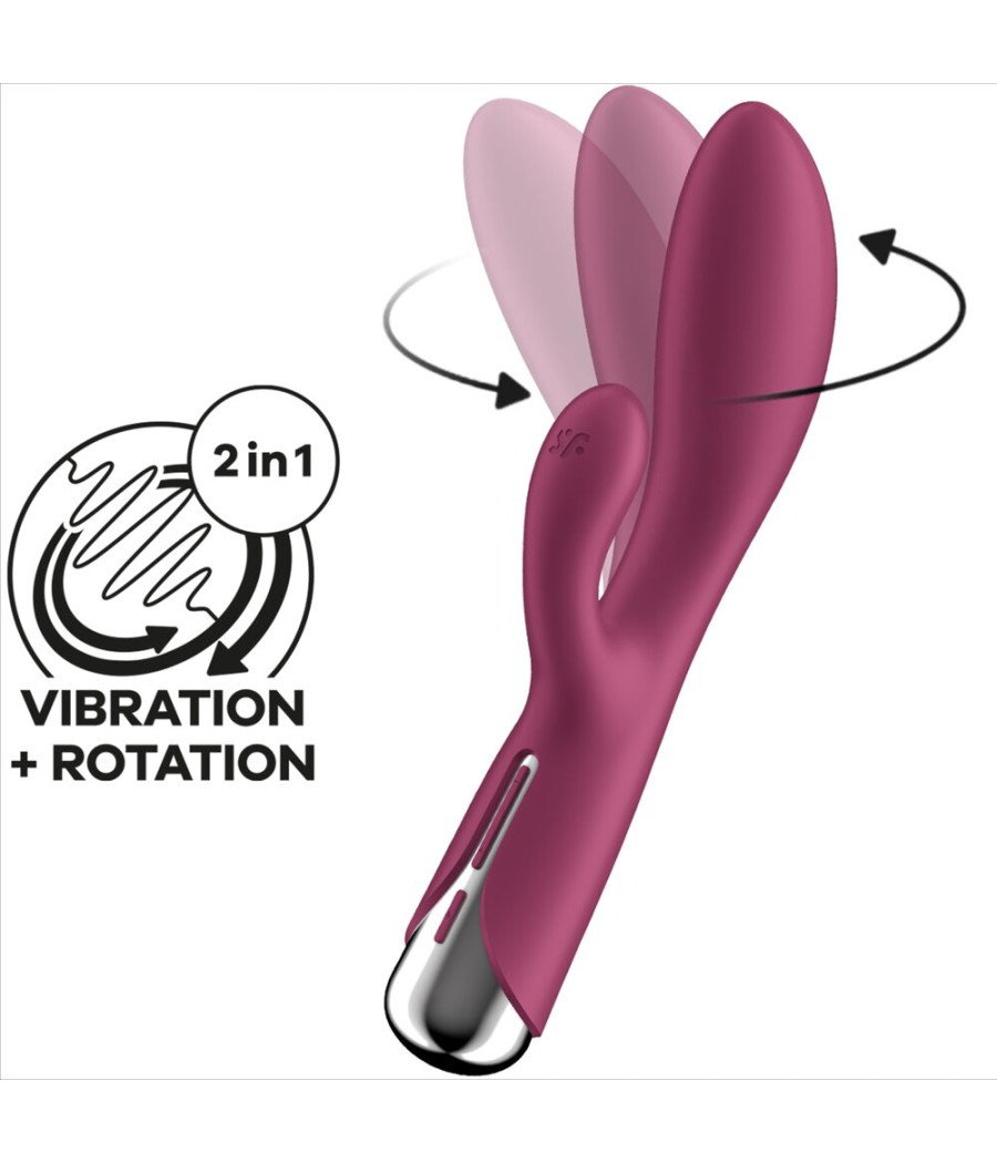SATISFYER - SPINNING RABBIT 1 CLITORIS ET STIMULATION DU POINT G ROUGE
