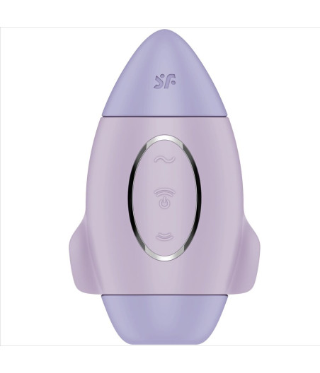 SATISFYER - MISSION CONTROL PETIT VIBRATEUR  DOUBLE IMPULSION LILAS