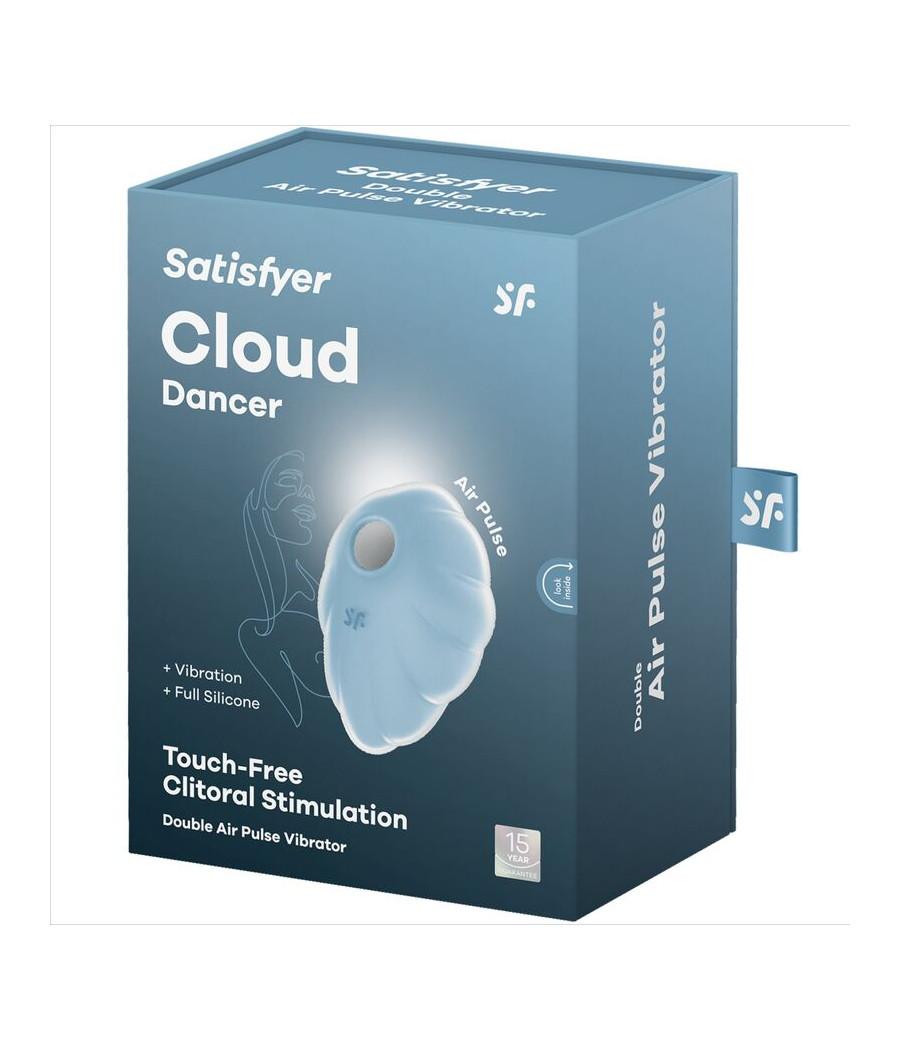 SATISFYER - VIBRADOR DE PULSO DE AR AZUL CLOUD DANCER