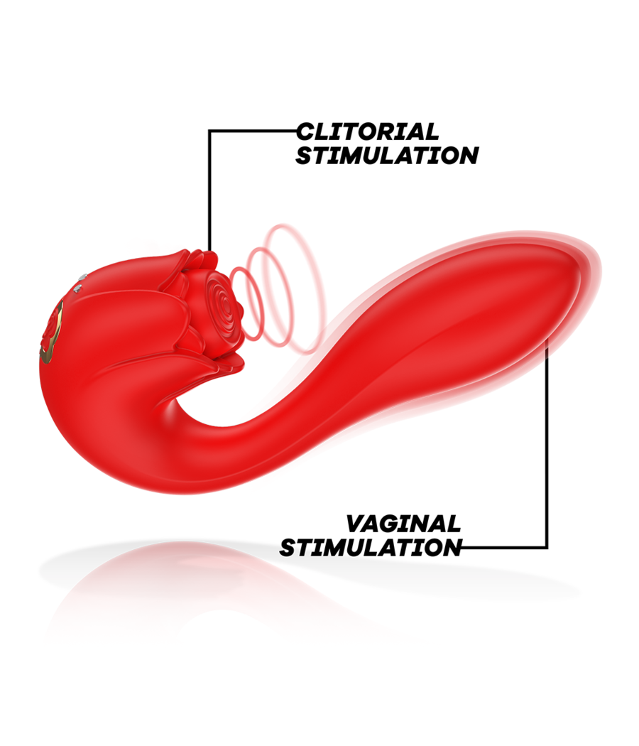 MIA - SELENA STIMULATOR VIBRIEREN + KLAPPEN ROT