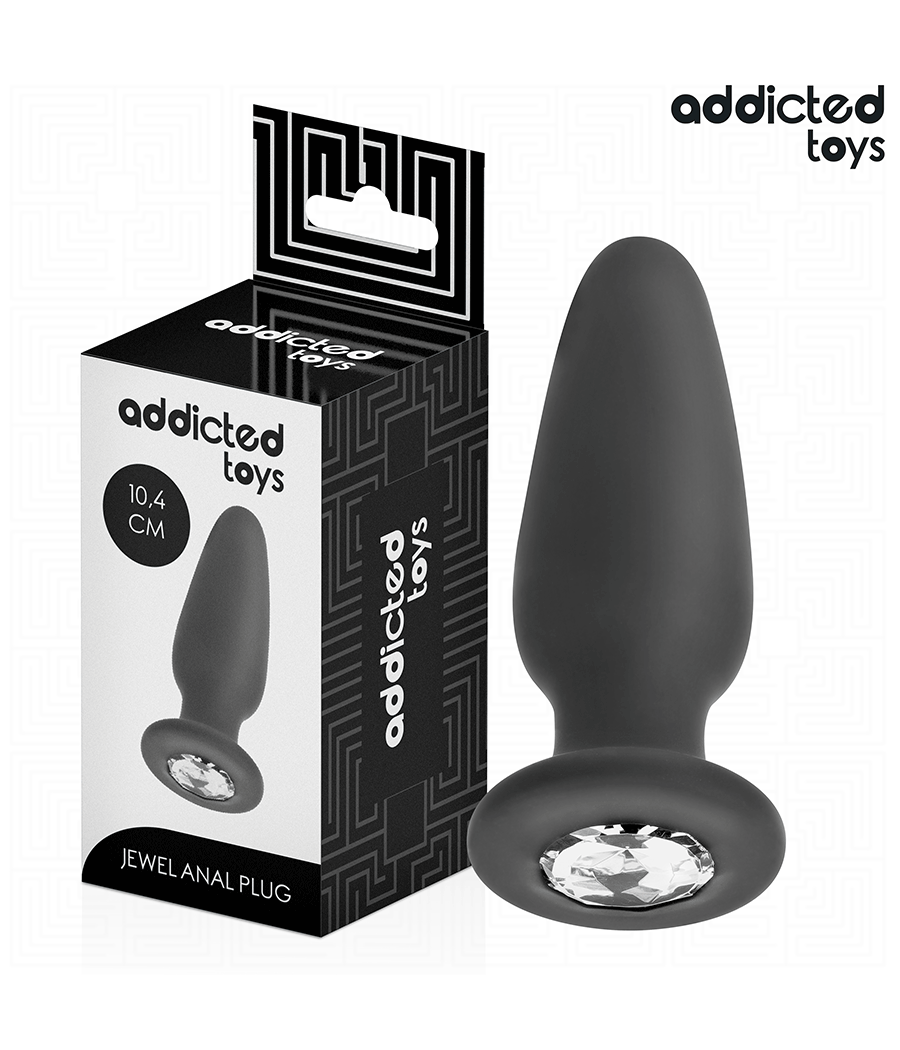 ADDICTED TOYS - ANAL PLUG WITH JEWEL SILICONE SIZE M 10.4 CM