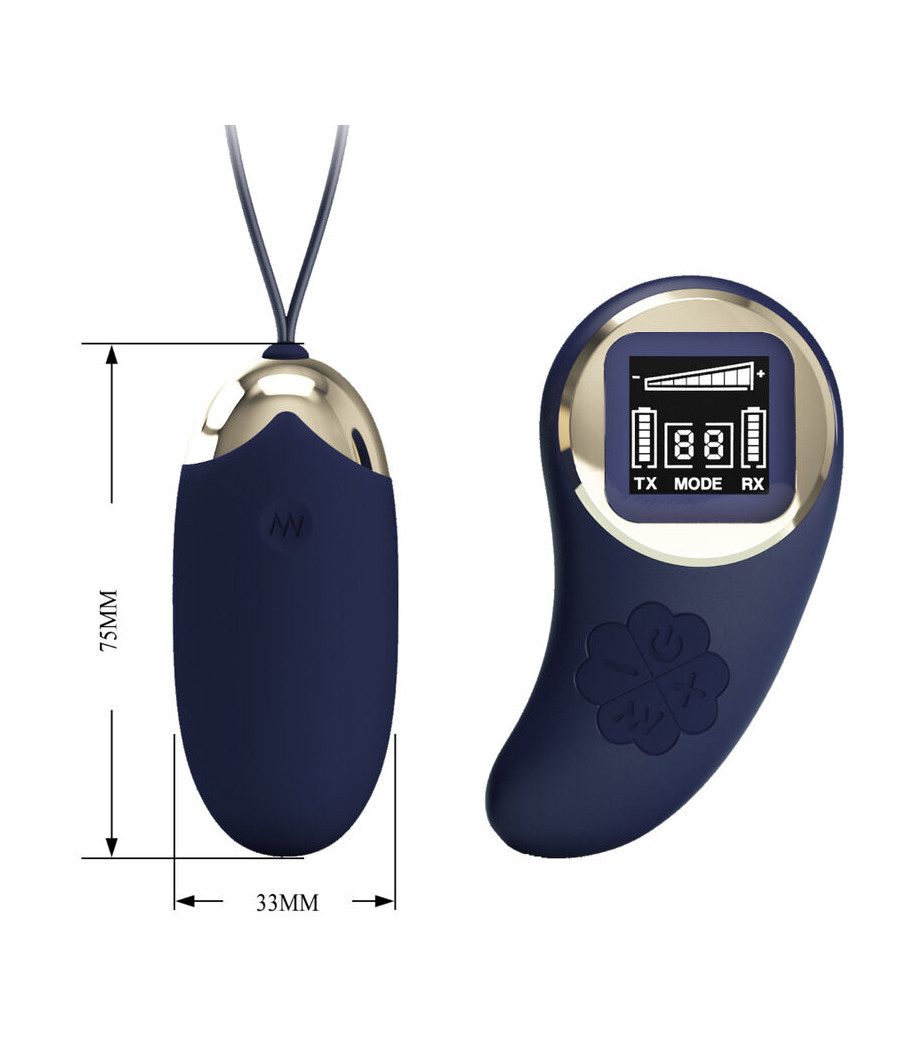 PRETTY LOVE - TELECOMANDO UOVO VIBRANTE MINA BLU