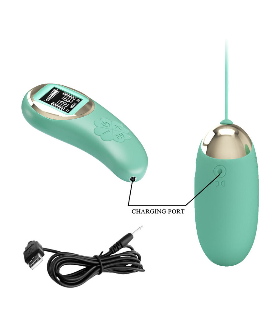 PRETTY LOVE - MINA DE OVOS VIBRANTES DE CONTROLE REMOTO VERDE