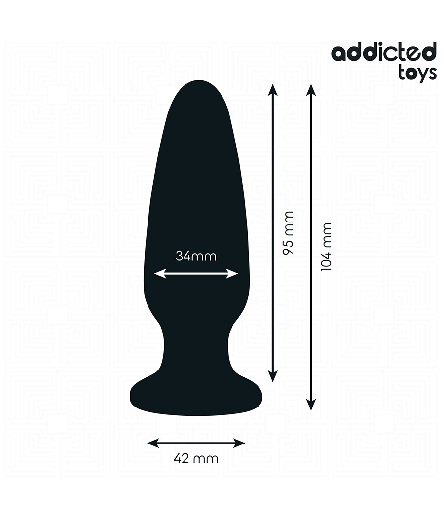 ADDICTED TOYS - PLUG ANAL CON JOYA SILICONA TALLA M 10,4 CM