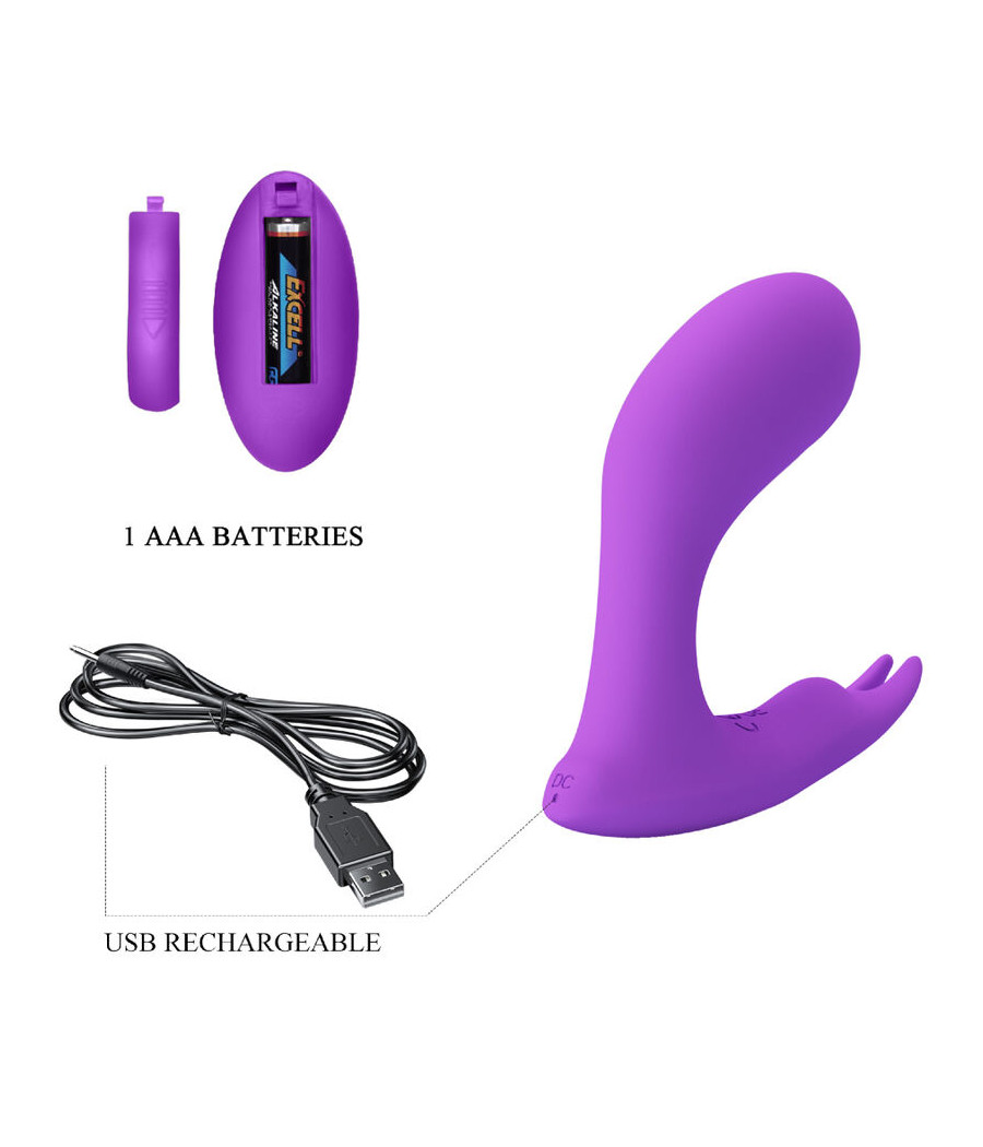 PRETTY LOVE - TELECOMANDO IDABELLE VIBRAZIONE E PULSAZIONE VIOLA