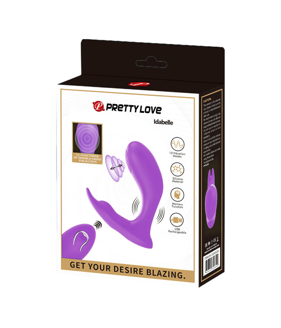 PRETTY LOVE - IDABELLE VIBRATION & PULSATION REMOTE CONTROL VIOLET