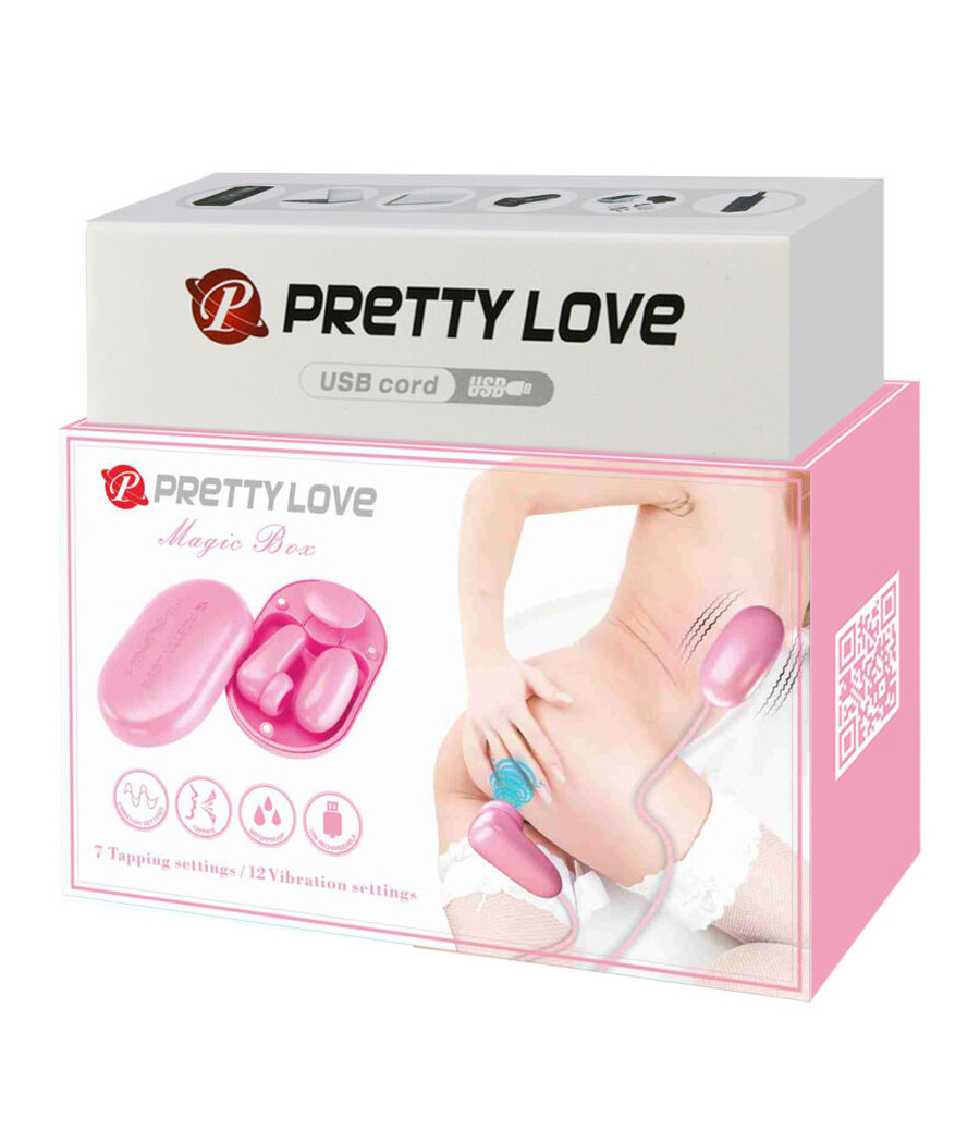 PRETTY LOVE - MAGIC BOX VIBRATIONSKUGEL & ROSA STIMULATOR
