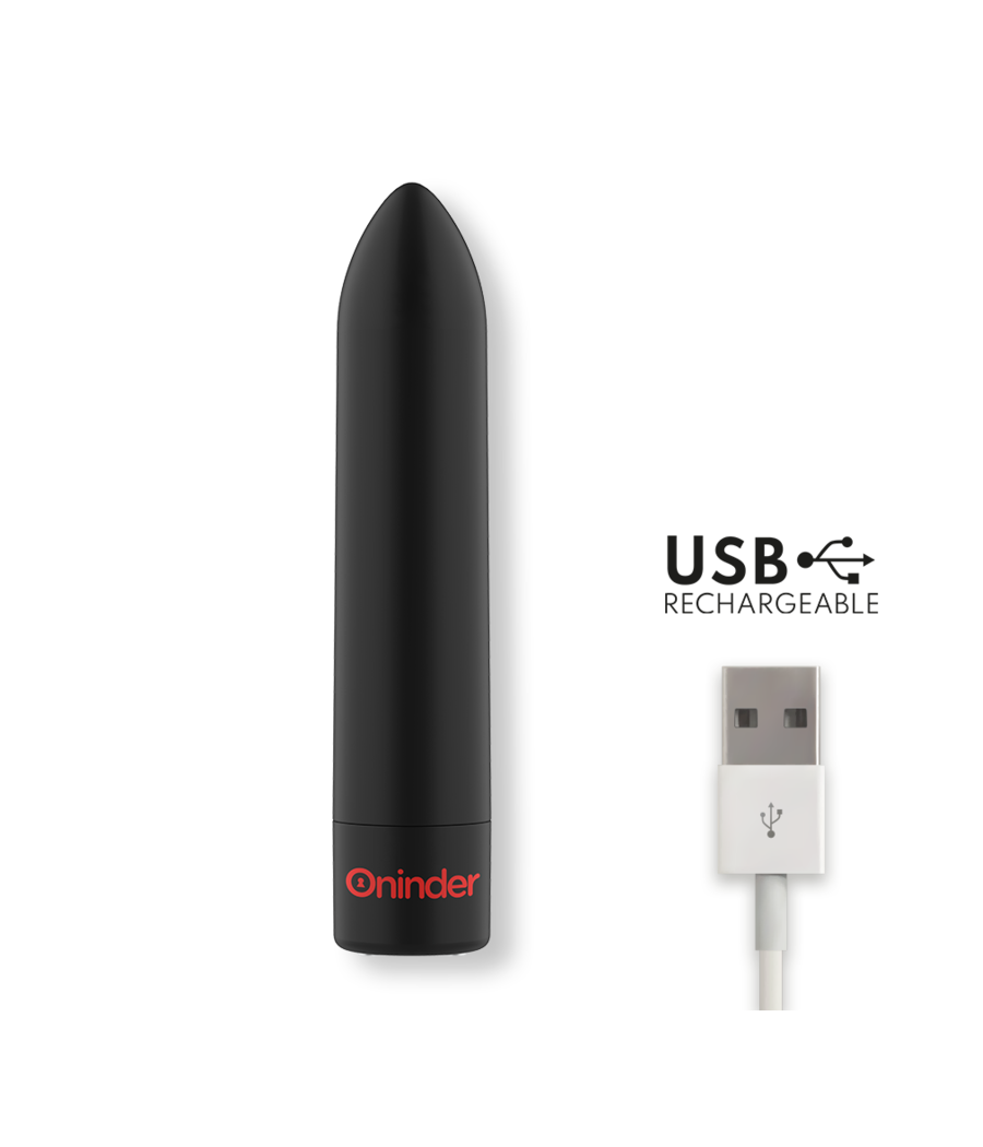 ONINDER - BERLIN BULLET VIBRATOR BLACK 9 MODES 8.5 X 2 CM - FREE APP