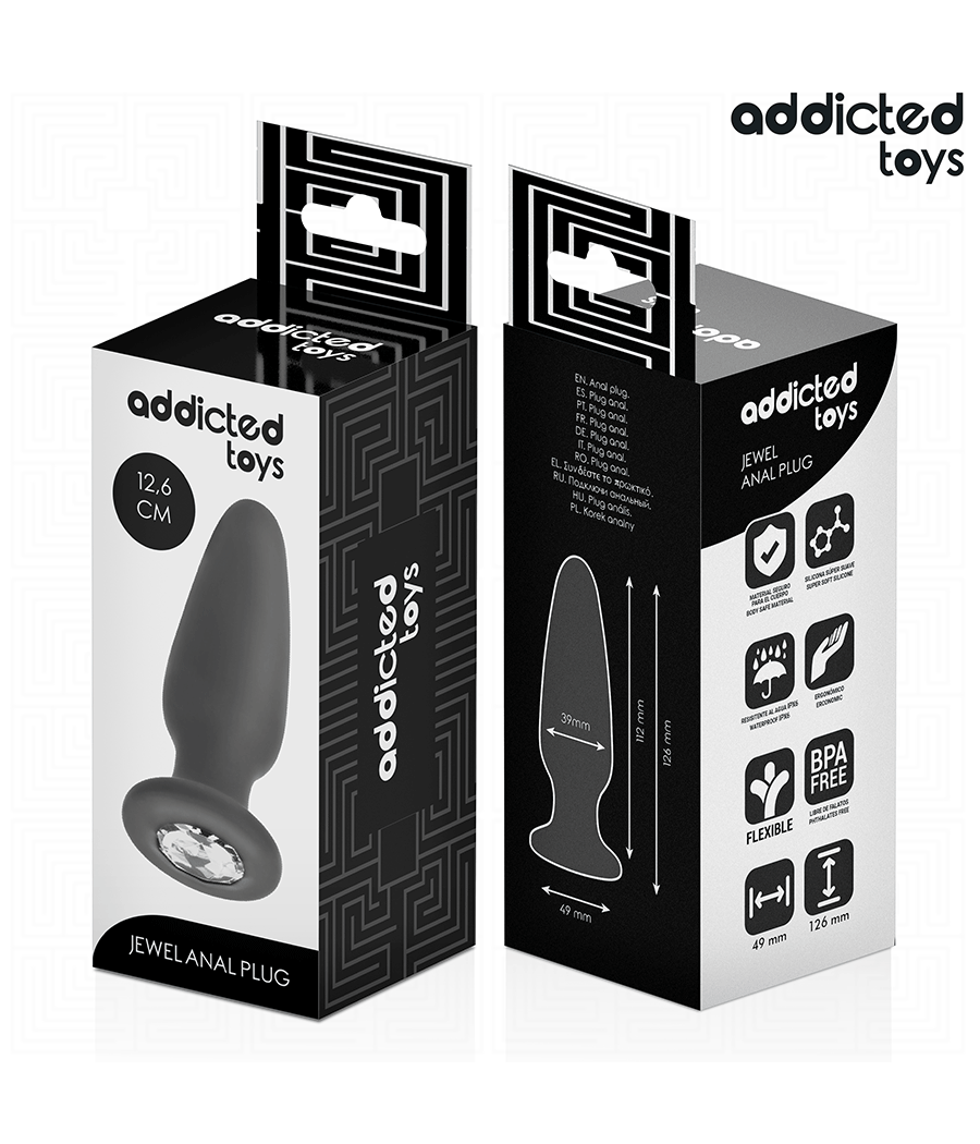ADDICTED TOYS - PLUG ANAL CON JOYA SILICONA TALLA L 12,6 CM