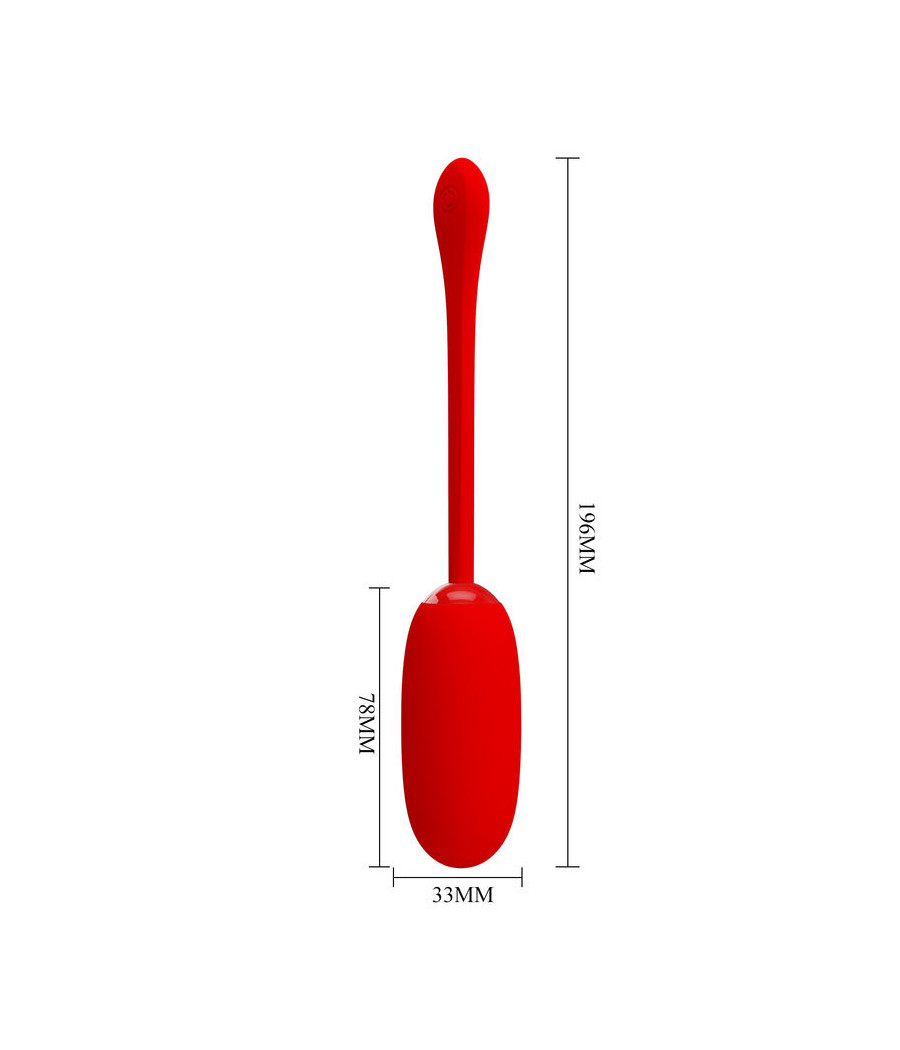 PRETTY LOVE - OEUF VIBRANT JULIUS IMPERMÉABLE-RECHARGEABLE ROUGE