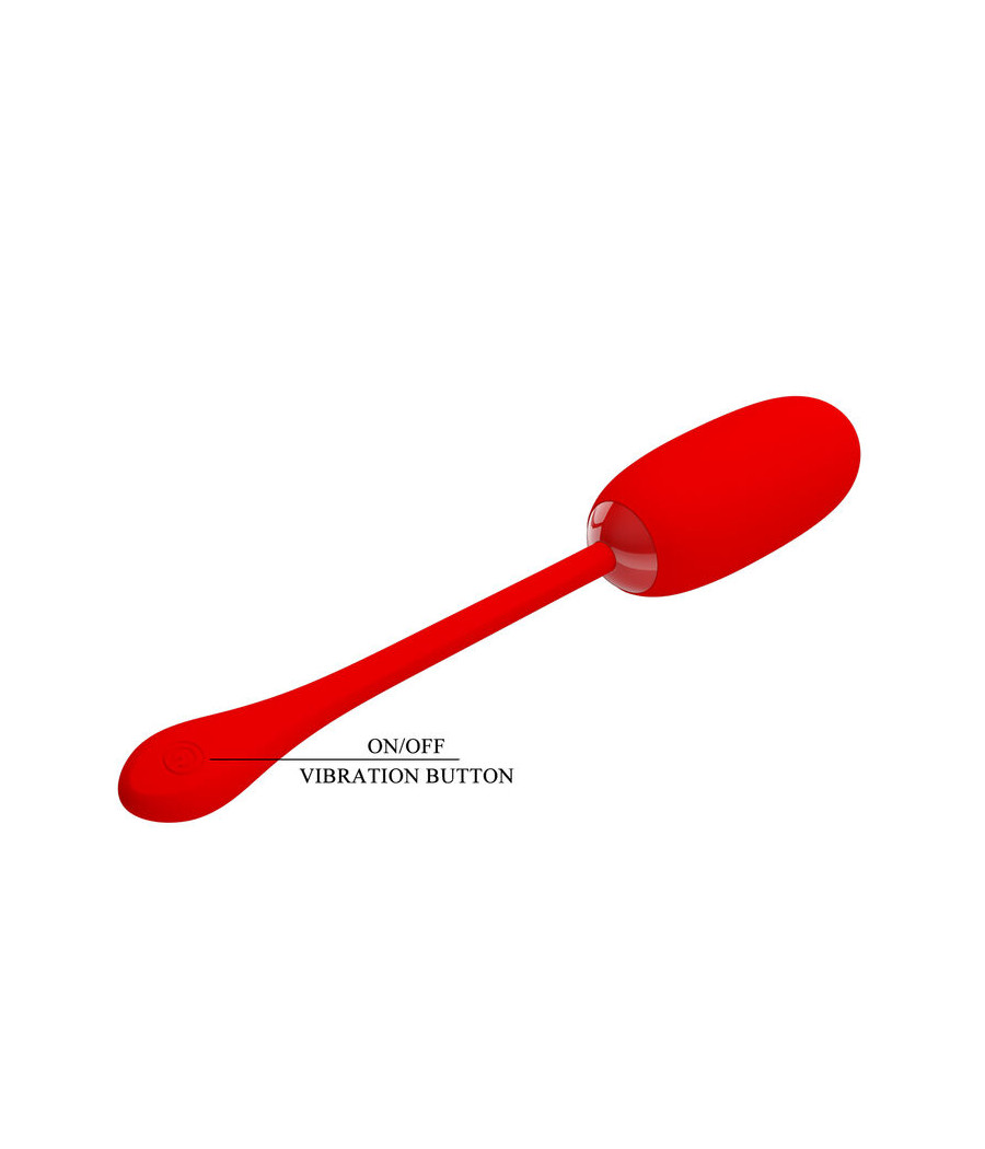 PRETTY LOVE - JULIUS WATERPROOF-RECHARGEABLE VIBRATING EGG RED