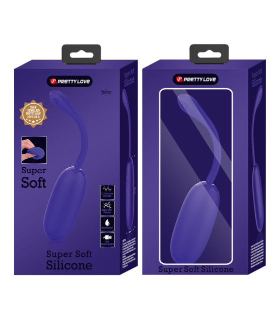 PRETTY LOVE - JULIUS WATERPROOF-RECHARGEABLE VIBRATING EGG PURPLE