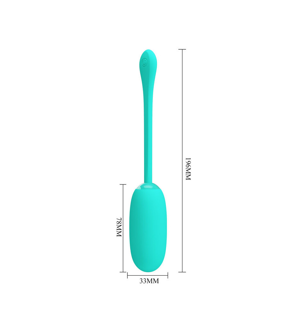 PRETTY LOVE - JULIUS WATERPROOF-RECHARGEABLE VIBRATING EGG AQUA GREEN