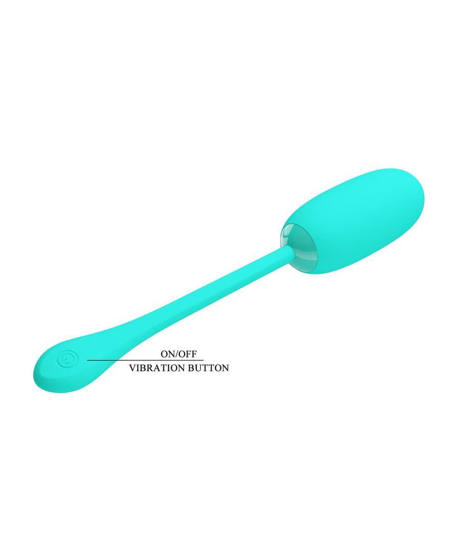 PRETTY LOVE - JULIUS WATERPROOF-RECHARGEABLE VIBRATING EGG AQUA GREEN