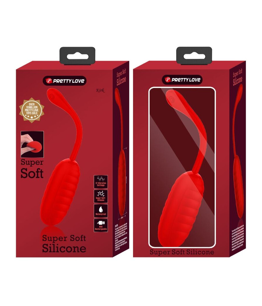 PRETTY LOVE - KIRK RECHARGEABLE VIBRATING EGG RED