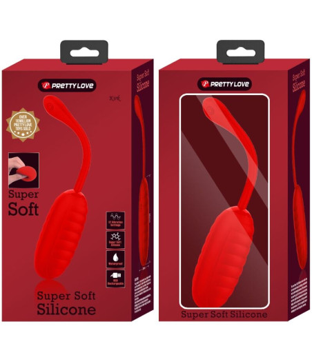 PRETTY LOVE - KIRK RECHARGEABLE VIBRATING EGG RED