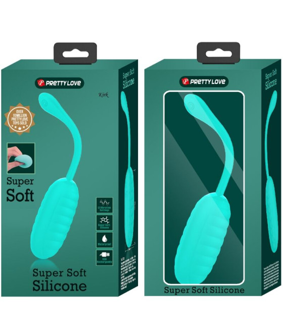 PRETTY LOVE - KIRK HUEVO VIBRADOR RECARGABLE VERDE AGUA