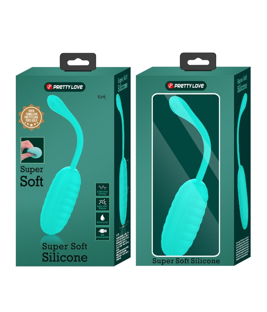 PRETTY LOVE - KIRK RECHARGEABLE VIBRATING EGG AQUA GREEN