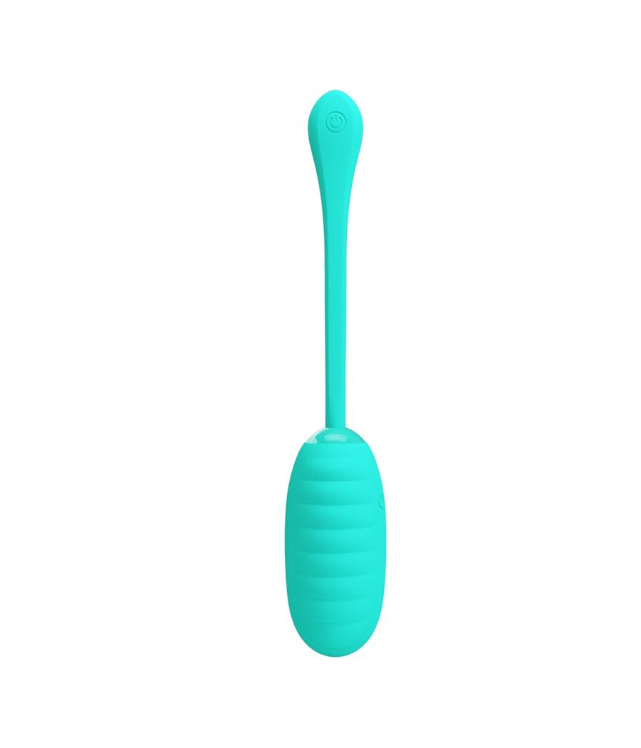PRETTY LOVE - KIRK RECHARGEABLE VIBRATING EGG AQUA GREEN