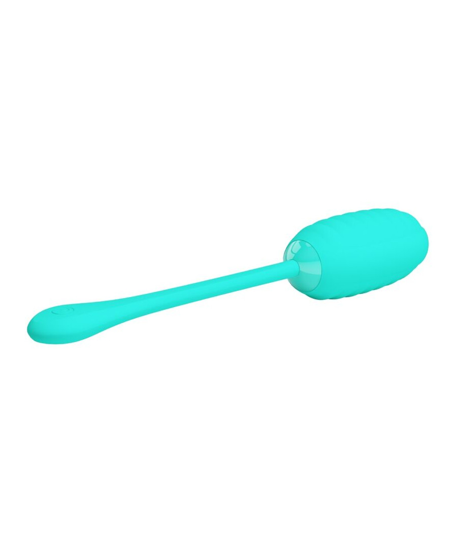 PRETTY LOVE - KIRK RECHARGEABLE VIBRATING EGG AQUA GREEN