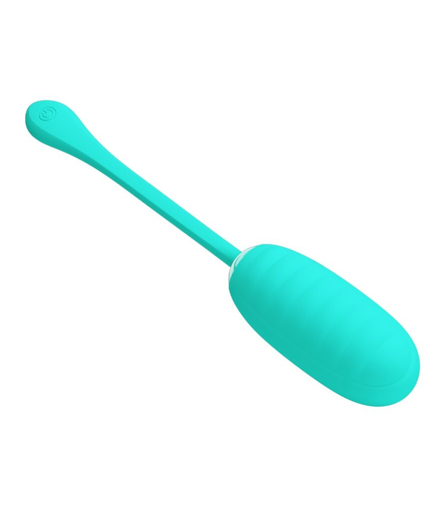 PRETTY LOVE - KIRK RECHARGEABLE VIBRATING EGG AQUA GREEN