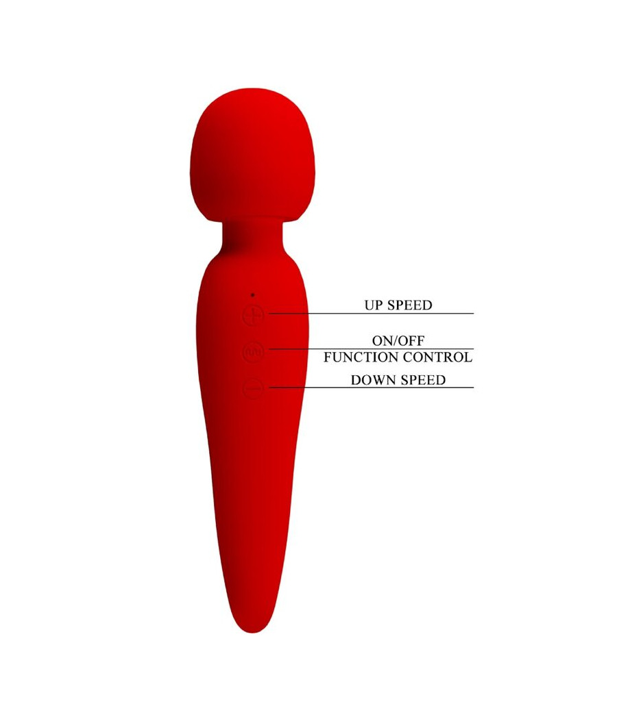 PRETTY LOVE - MAREDITH MASSAGER 12 MODOS DE VIBRAO VERMELHO