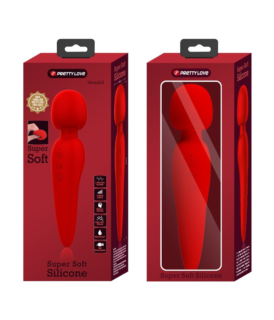PRETTY LOVE - MEREDITH MASSAGER 12 VIBRATION MODES RED