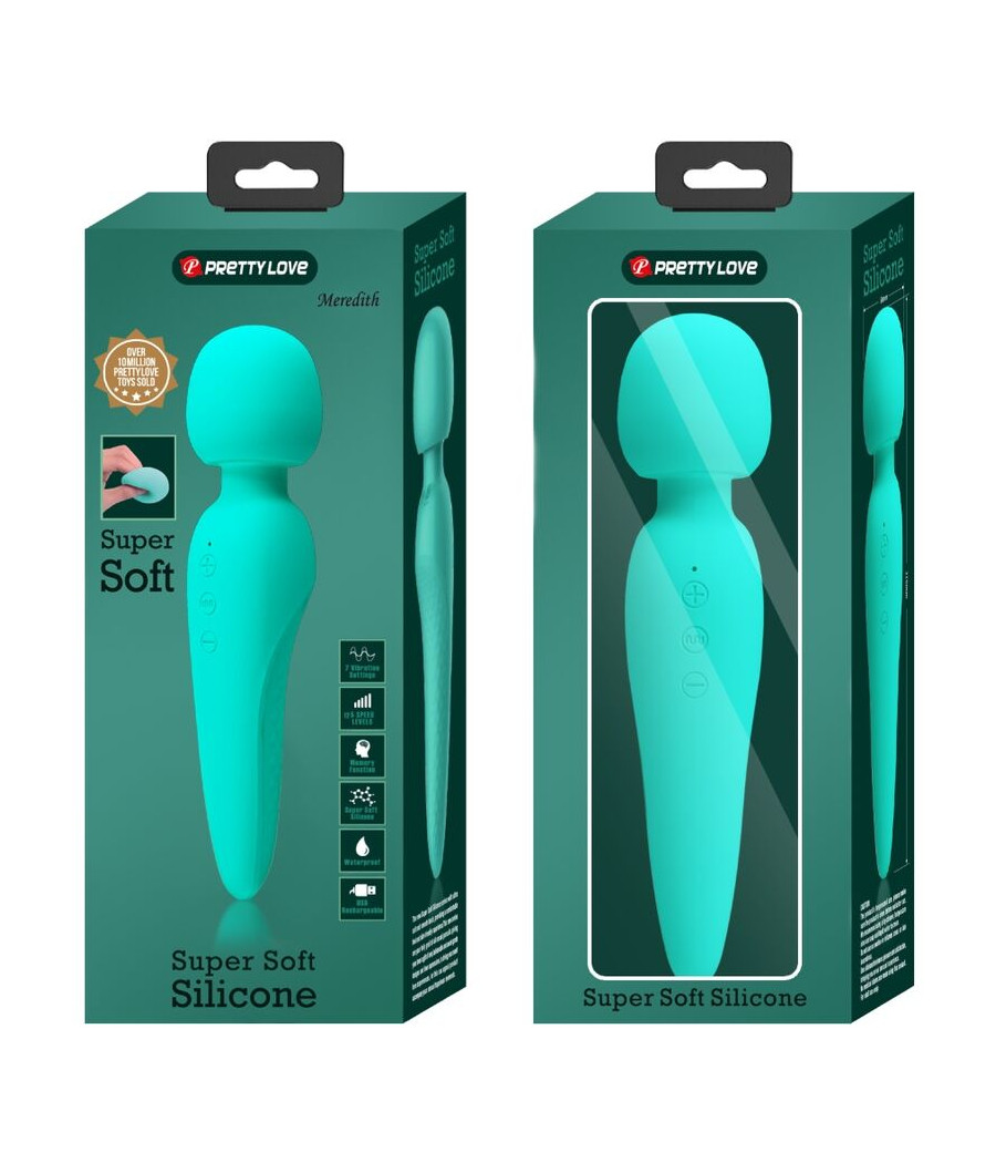 PRETTY LOVE - MASSEUR MEREDITH 12 MODES DE VIBRATION VERT AQUA