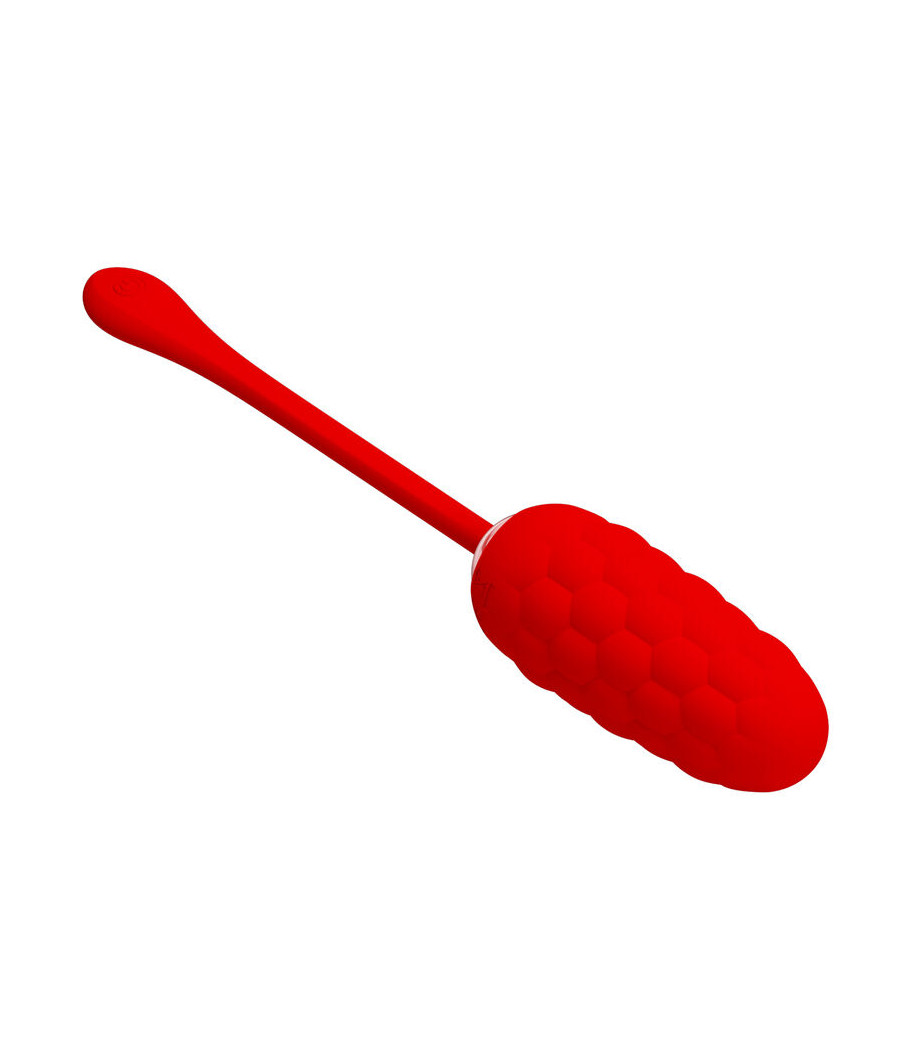 PRETTY LOVE - VIBRIERENDES EI MIT ROTER WIEDERAUFLADBARER MEERESTEXTUR