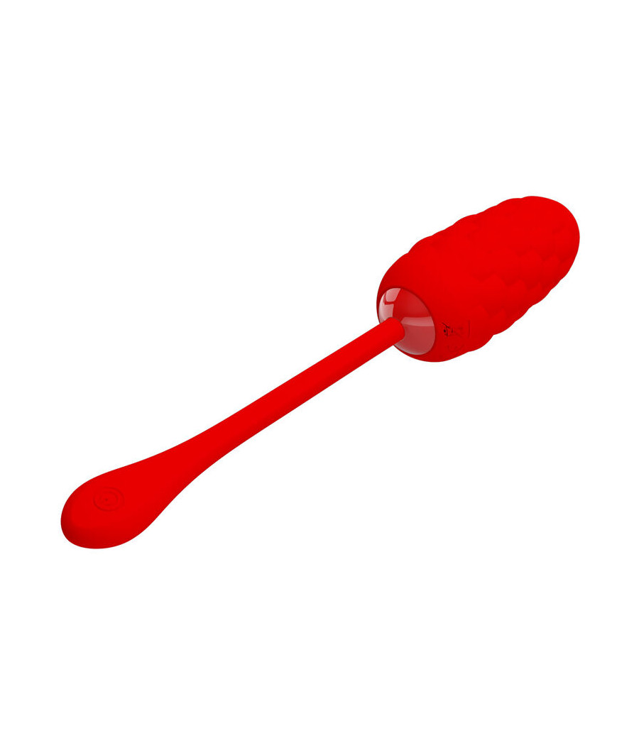 PRETTY LOVE - VIBRATING EGG WITH RED RECHARGEABLE MARINE TEXTURE