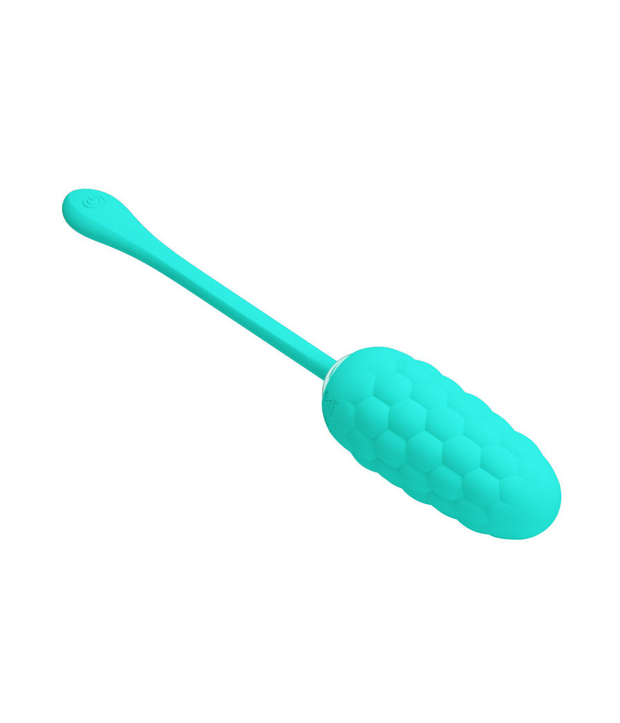 PRETTY LOVE - OVO VIBRANTE COM TEXTURA MARINHA RECARREGVEL AQUA GREEN