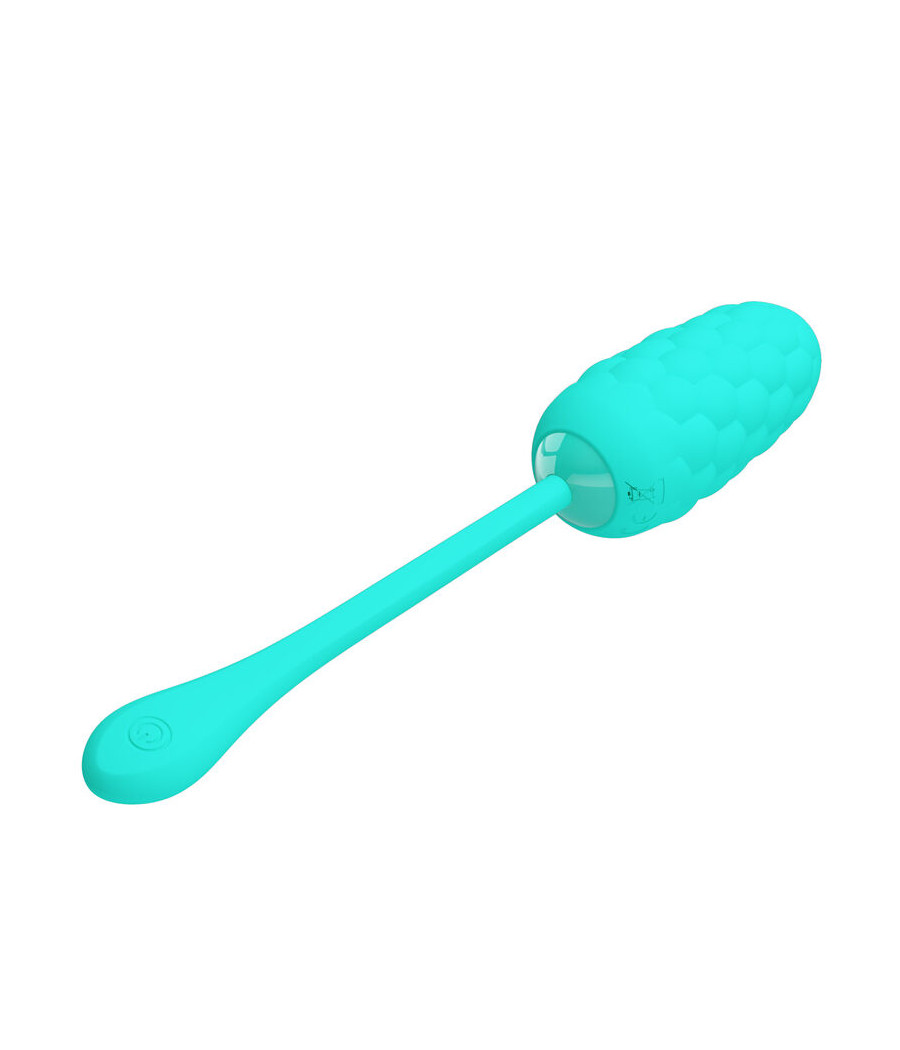 PRETTY LOVE - UOVO VIBRANTE CON TEXTURE MARINA RICARICABILE VERDE ACQUA