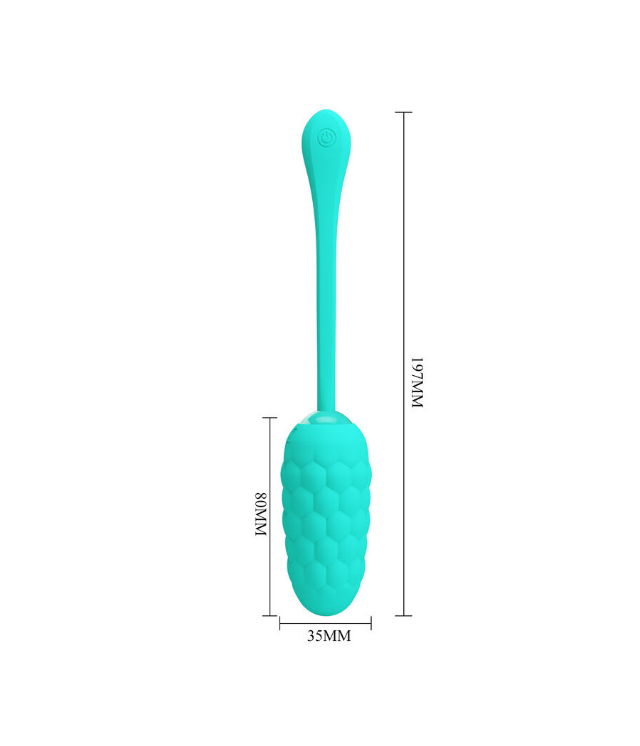 PRETTY LOVE - OEUF VIBRANT  TEXTURE MARINE RECHARGEABLE AQUA GREEN
