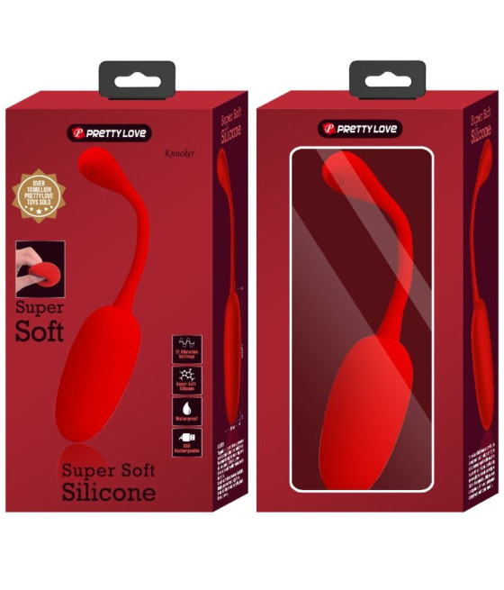 PRETTY LOVE - KNUCKER RED RECHARGEABLE VIBRATING EGG