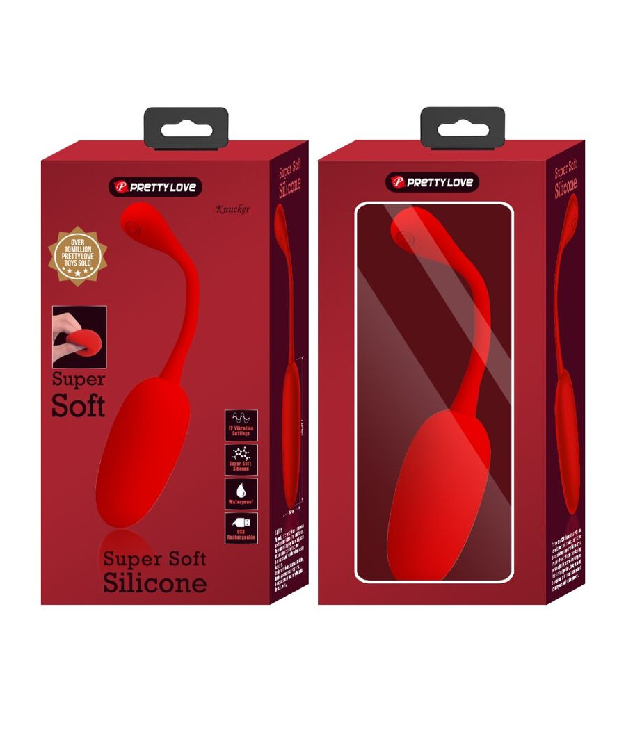 PRETTY LOVE - KNUCKER RED RECHARGEABLE VIBRATING EGG