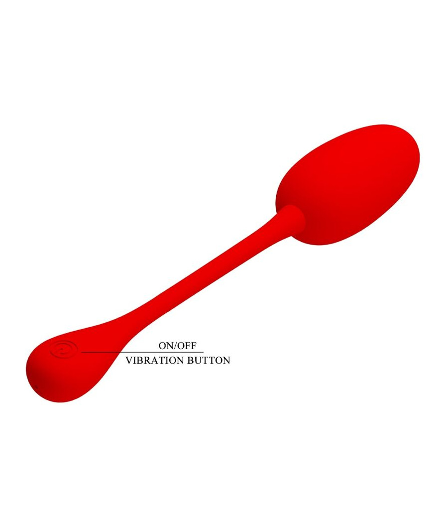 PRETTY LOVE - UOVO VIBRANTE RICARICABILE KNUCKER ROSSO