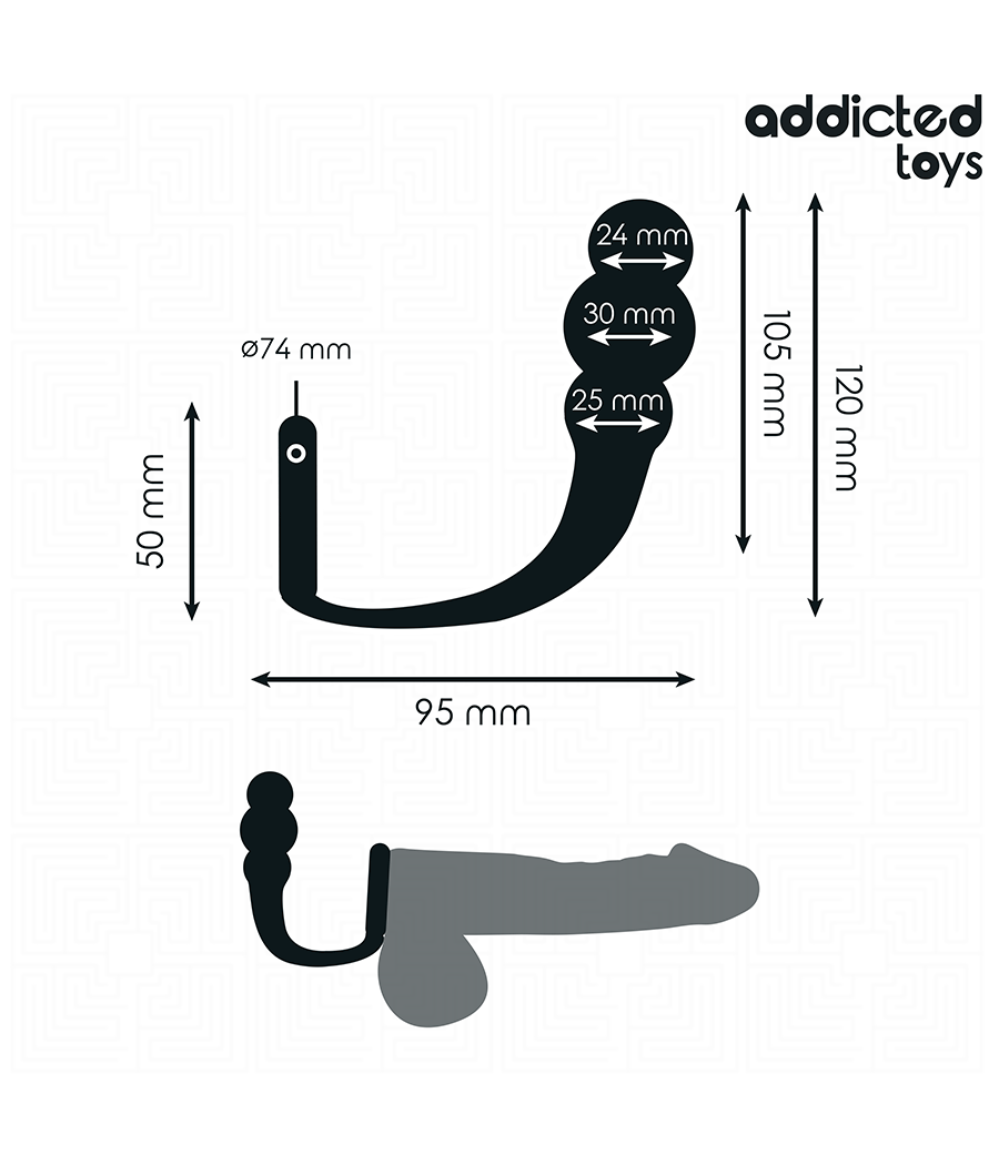 ADDICTED TOYS - PLUG ANAL CON ANILLO SILICONA MODELO 1