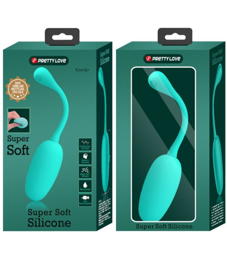 PRETTY LOVE - KNUCKER WATER GREEN RECHARGEABLE VIBRATING EGG