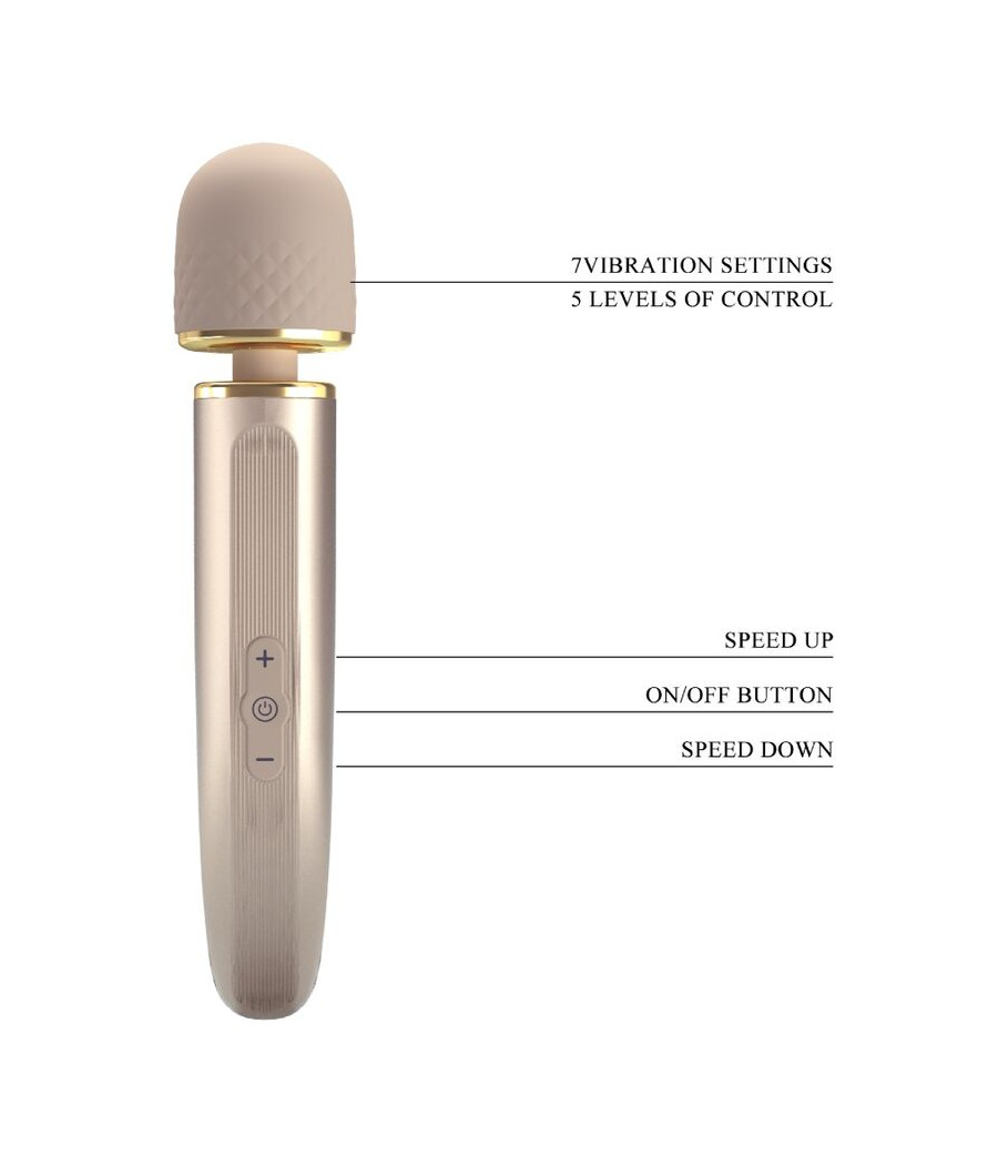 PRETTY LOVE - MASSAGER 7 VIBRATIONSMODI CHAMPAGNER