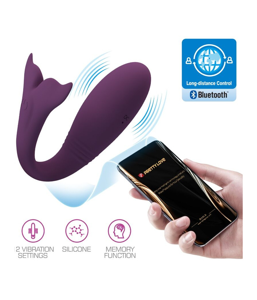 PRETTY LOVE - JAYLEEN VIBRATOR MIT APP-FERNBEDIENUNG LILA
