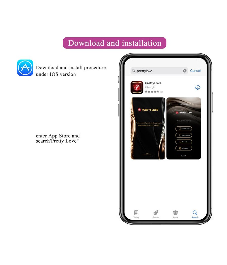 PRETTY LOVE - JAYLEEN VIBRATOR MIT APP-FERNBEDIENUNG LILA