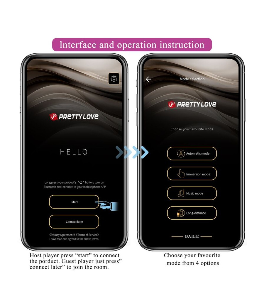 PRETTY LOVE - JAYLEEN VIBRATOR MIT APP-FERNBEDIENUNG LILA