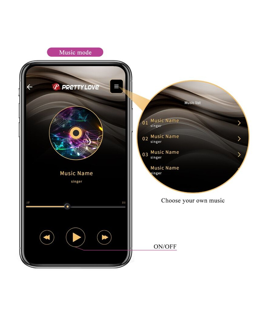 PRETTY LOVE - JAYLEEN VIBRATOR MIT APP-FERNBEDIENUNG LILA