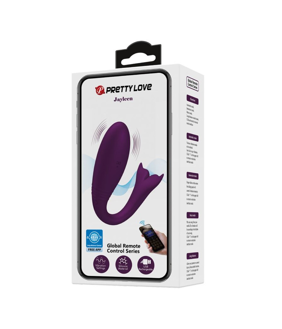 PRETTY LOVE - JAYLEEN VIBRATOR APP REMOTE CONTROL PURPLE